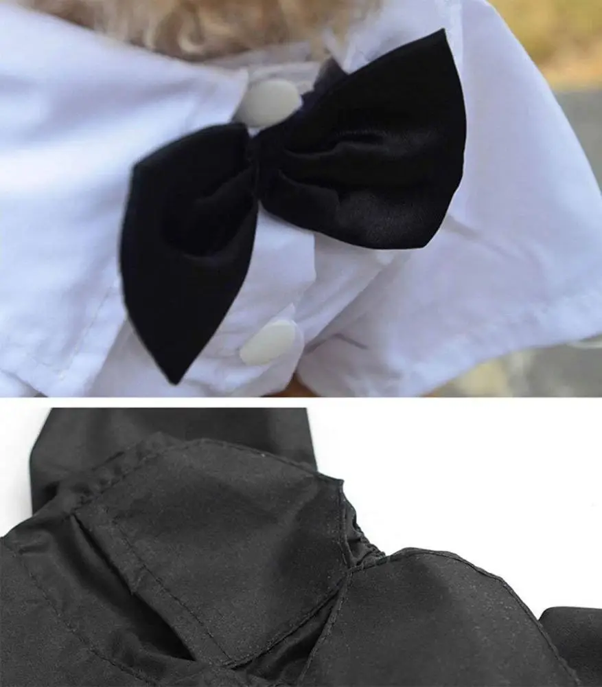 Gentleman Dog Clothes Suit Boy Dog Wedding Dress Tuxedo Party Pet Clothing Outfit Poodle