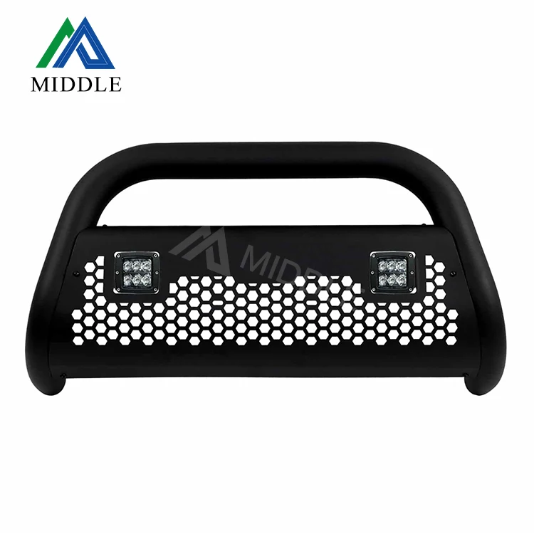 2021 Universal Factory Supply American Truck Front Grille Bumper Guard Bull Bar W/Skid Plate For 2016-2017 Toyota Tacoma