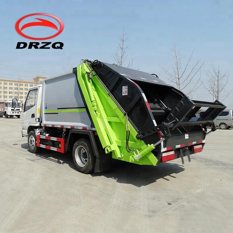 5 Tons 4X2 Small Rear Loading foton garbage trucks Compactor Garbage Truck