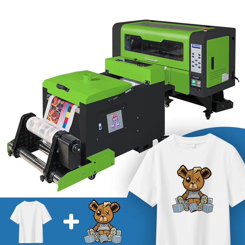 Popular T-shirt Printing Machine High Speed I3200 PET Film T-shirt DTF Printer A2 60cm Online Offline Support