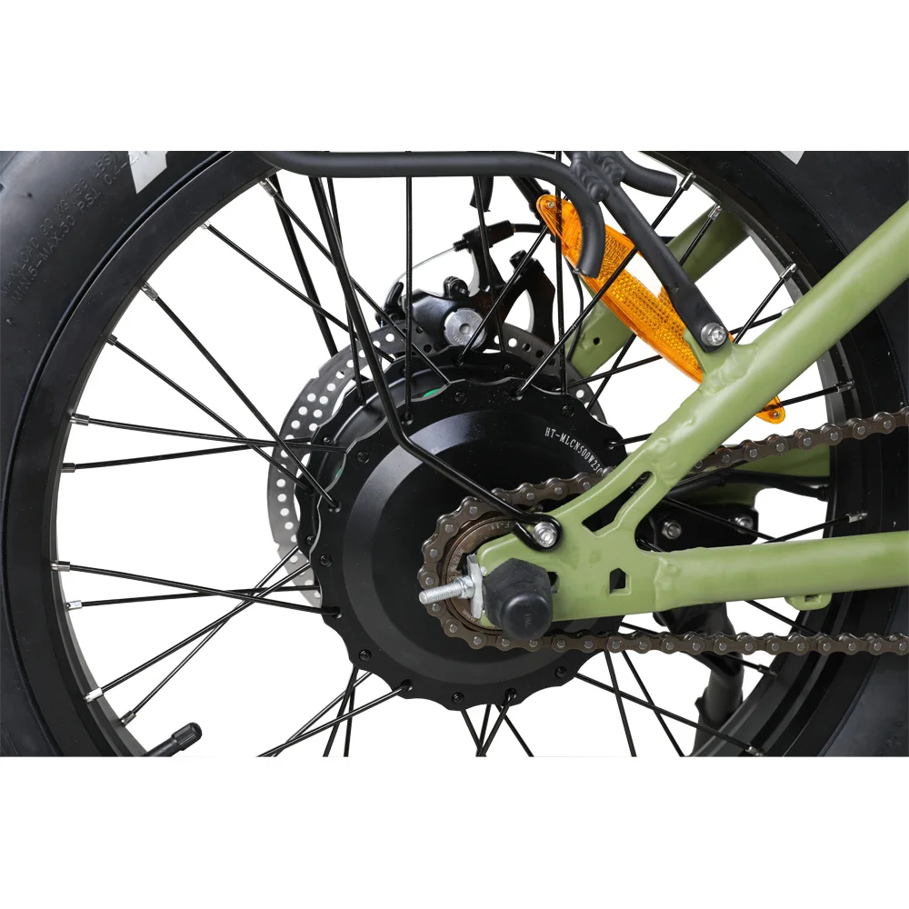 48V 20 inch 500w beach cruiser mini hummer ebike  electric bike with rear rack