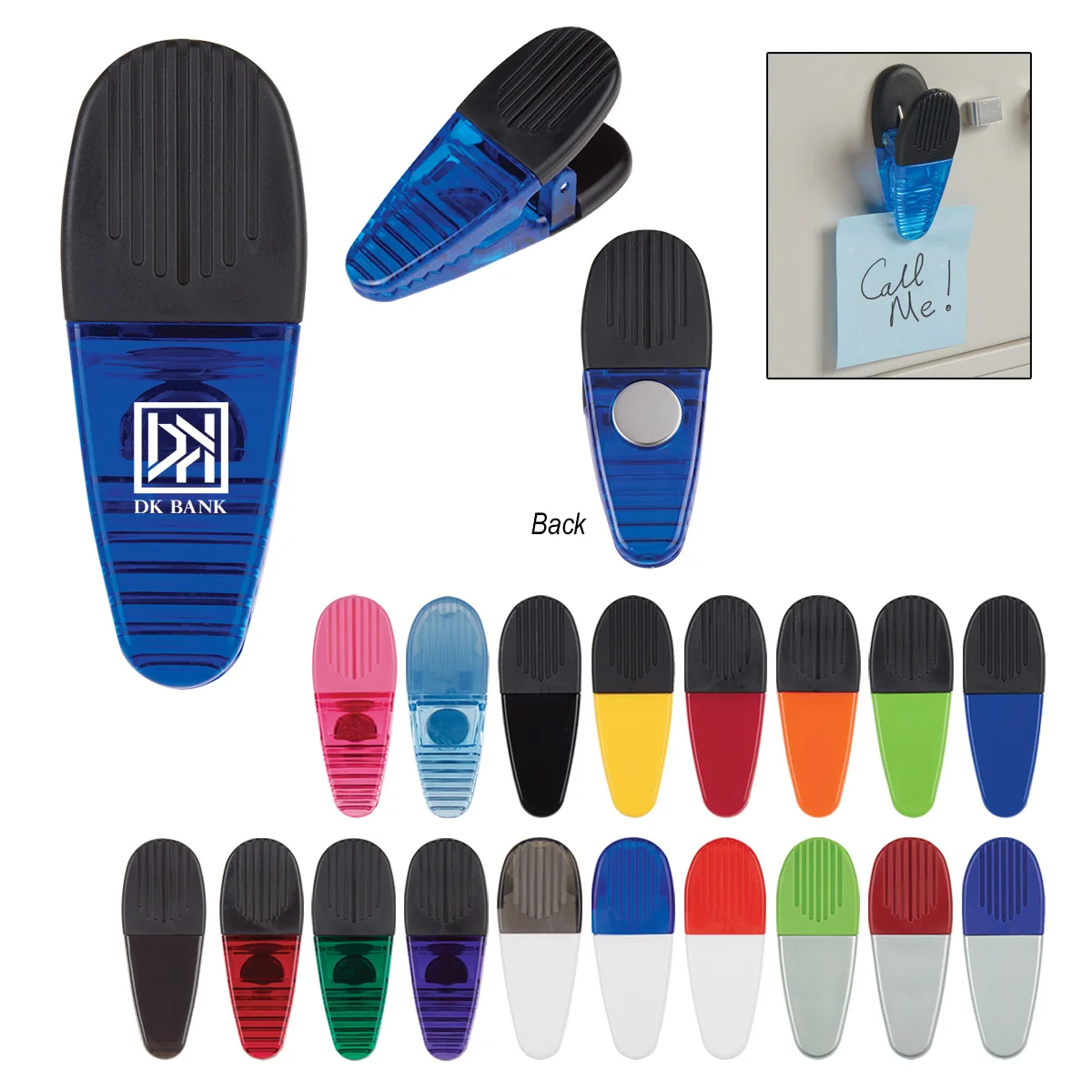 Custom  logo Office Plastic chip clip magnetic paper clip