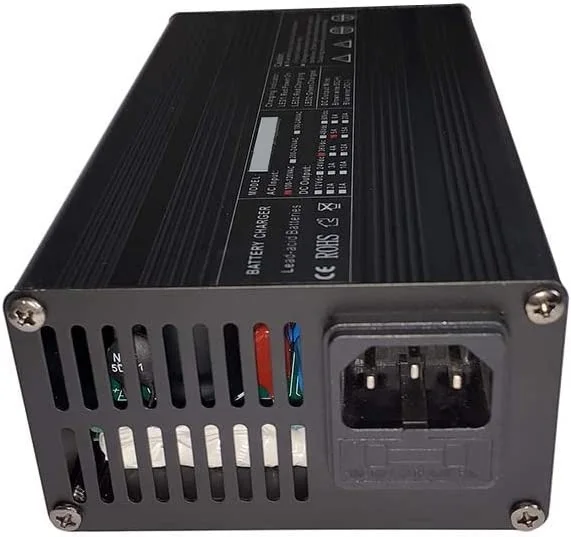 SRITEC 3.65V 20A LFP Charger For 1S 3.2V LiFePO4 50AH 100AH 200AH Battery Cell Alligator clips Crocodile clip Aluminum shell