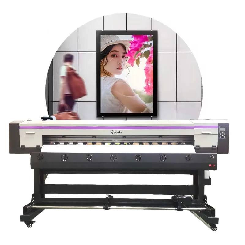 Yinghe 1800mm 6ft single head digital Large Format Eco Solvent Sublimation inkjet flex banner vinyl xp600/i3200 printing machine