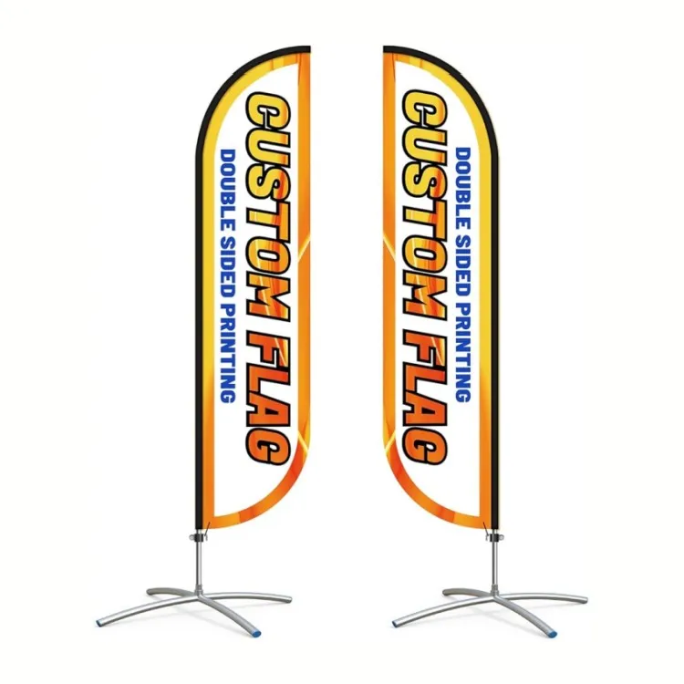 Outdoor Display Single Sided Print High Quality Promotional Advertisement Beach Flag For Car Wash