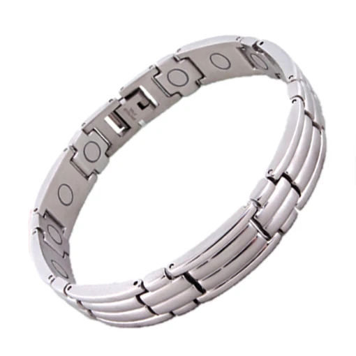 Custom Men Magnetic Therapy Stainless Steel Bracelets