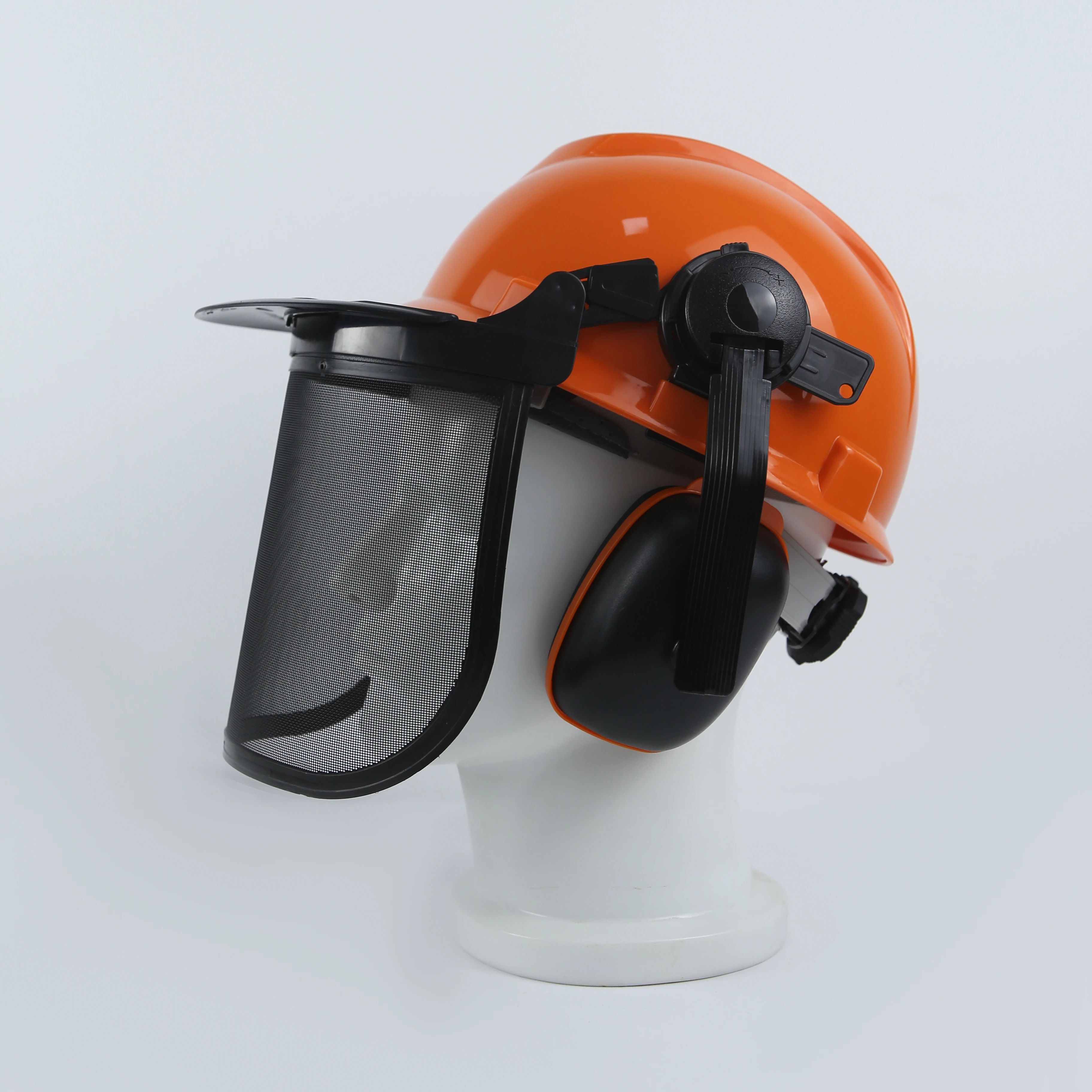 Combination Mesh Face Shield with Sound Insulation Earmuffs for Construction Ear Eye Protection