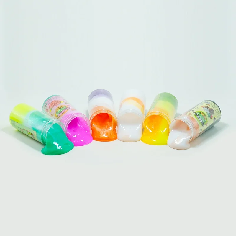 2021 Hot selling cute fruit putty slime kids DIY jelly clay fluffy slime toys funny birthday gift slime activator