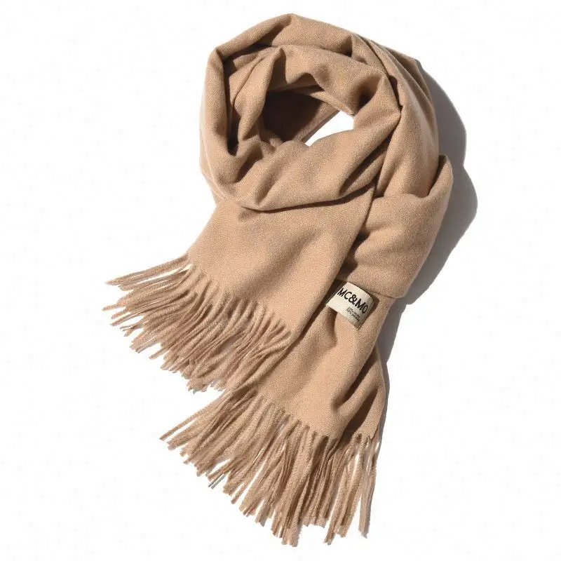 Wholesale Solid Brushed Cozy Warm Women Winter Pashmina Scarf Cashmere Shawl Scarves Scarfs For Women Stylish