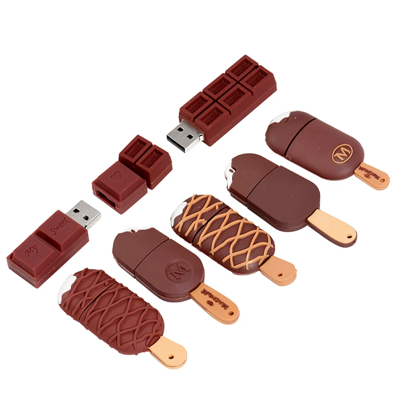 jaster Ice Cream Bar Usb Flash Drive Pen Drive Silicone Cute Fancy usb stick 512mb 1gb 2gb 4gb pendriv  U Disk