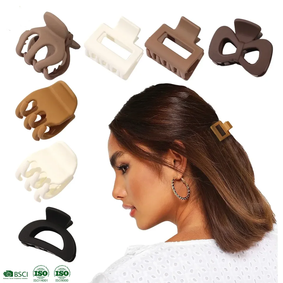 New Fashion Small Geometry Solid Color Clip Hairpin Barrettes for Women Girl Accessories Headwear Hair Claw Wholesale