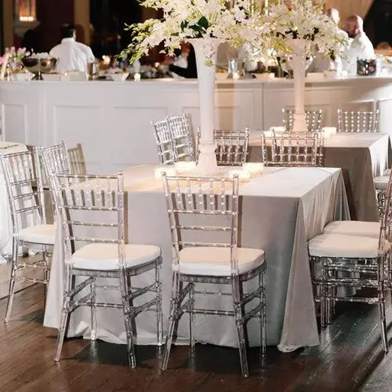 Оптовая продажа, прозрачные акриловые стулья Chiavari Tiffany для свадеб и банкета