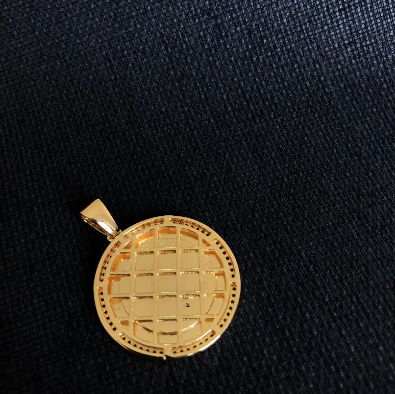 Jewelry 14KCZ Laying Masonic Gold Pendant Design for Men