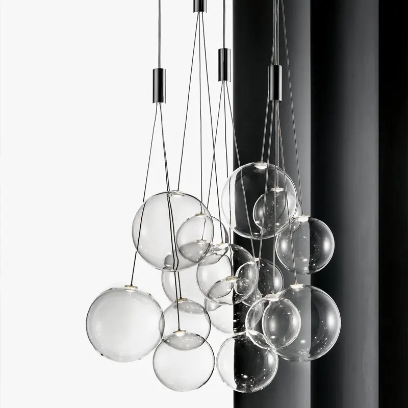 Bubble Lighting Pendant Lamp Modern Design Led Chandelier Style Glass European for High Sealing House Restaurant Decoration 80