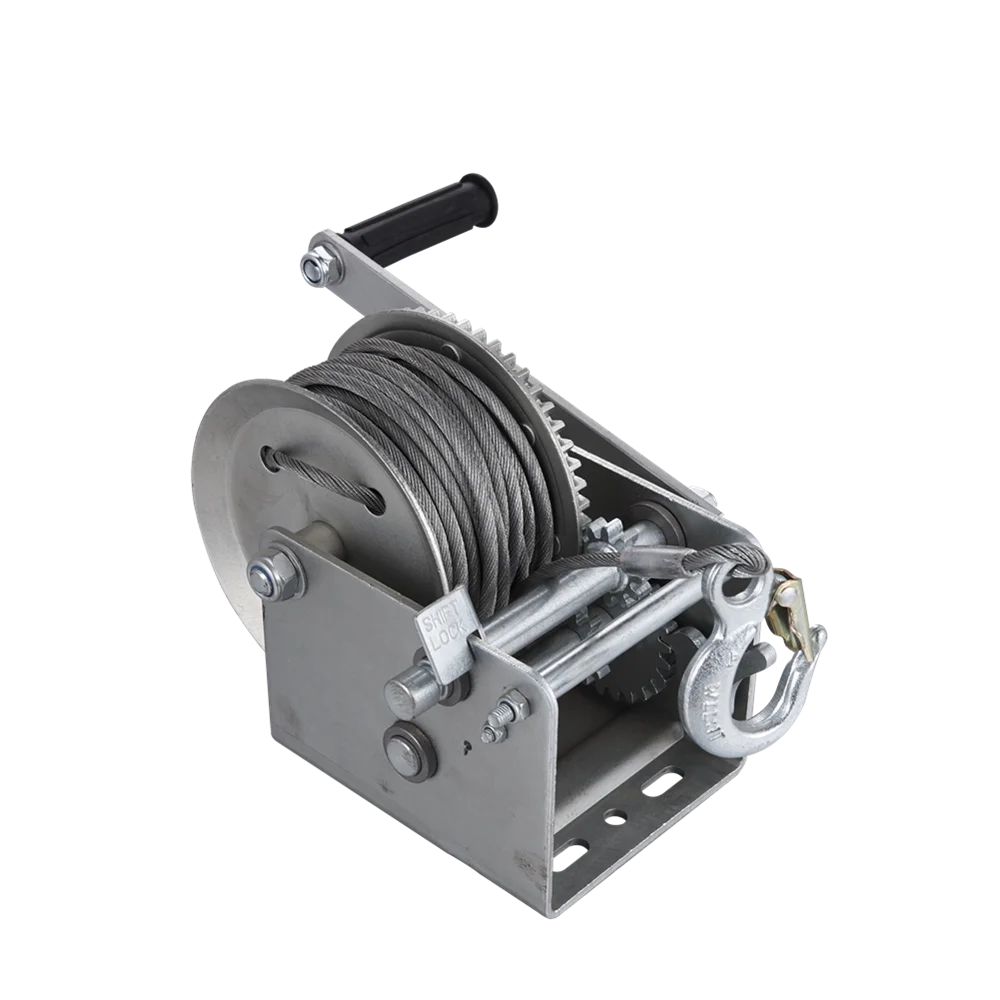 Heavy Duty 3200LBS Portable Manual Hand Winch Trailer Winch for Boat North America market Dual Drive Winch