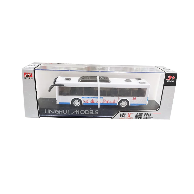 Factory price bus model children toys alloy car  bus toys for kids diecast toys 1/18 excavator