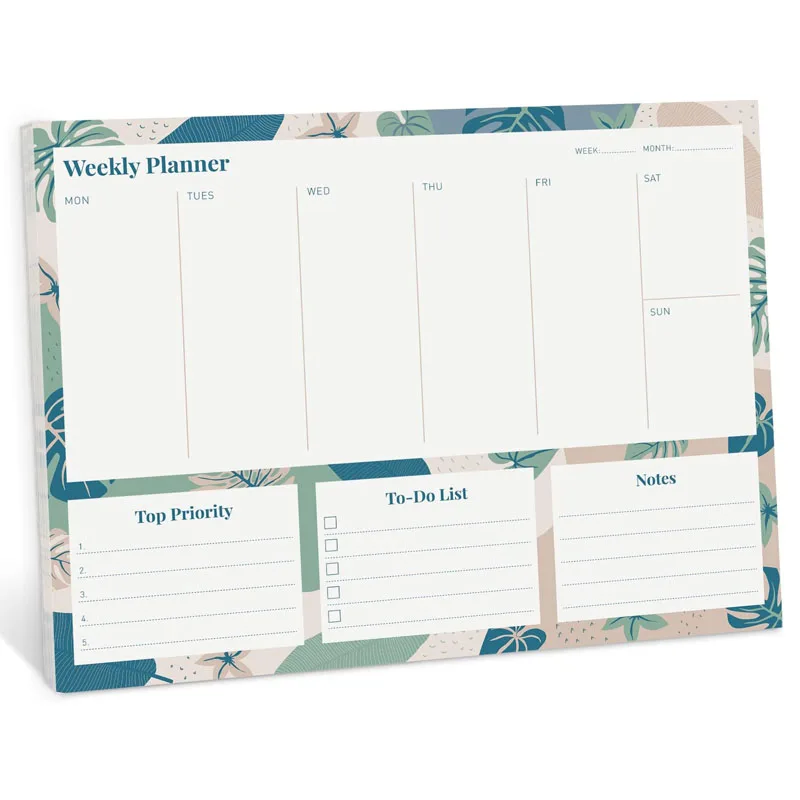 New Arrival Custom To Do List Notepad Journal Organizer agenda Book 54 weeks yearly Notebook Weekly Planner