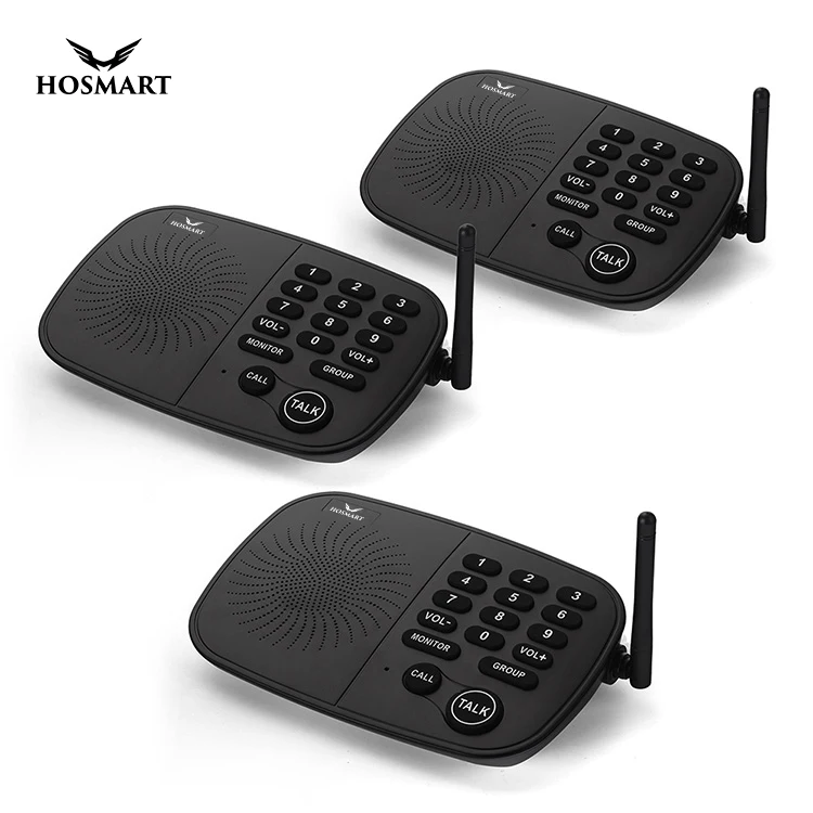 Hot Sale Long Range Distance Hosmart Hands free Audio Wireless Intercom Wireless Office Intercom for Home