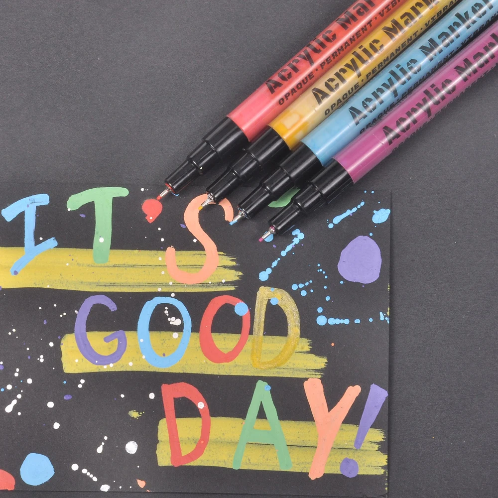 Permanent  Acrylic Marker Multifunctional Fine Tip DIY Waterproof Non Toxic Art Acrylic Marker Pen