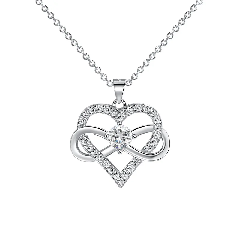 Infinite Symbol 8-Figure Heart Sweater Chain Niche High-Grade Love Necklace