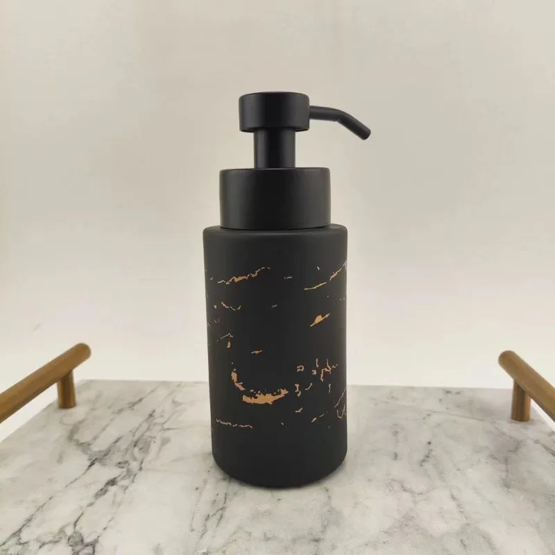 OEM Push Down Foam Pump Bottle 304 Stainless Steel Black Lotion Pump Soap Dispenser Bottle Pump for Bottle Lid for Cleaning