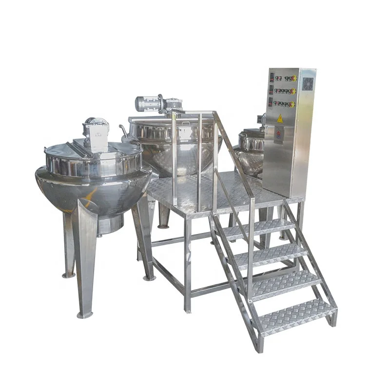 Good price food sauce cooking jacketed kettle production line electric heating oyster sauce cooking jacketed kettle system
