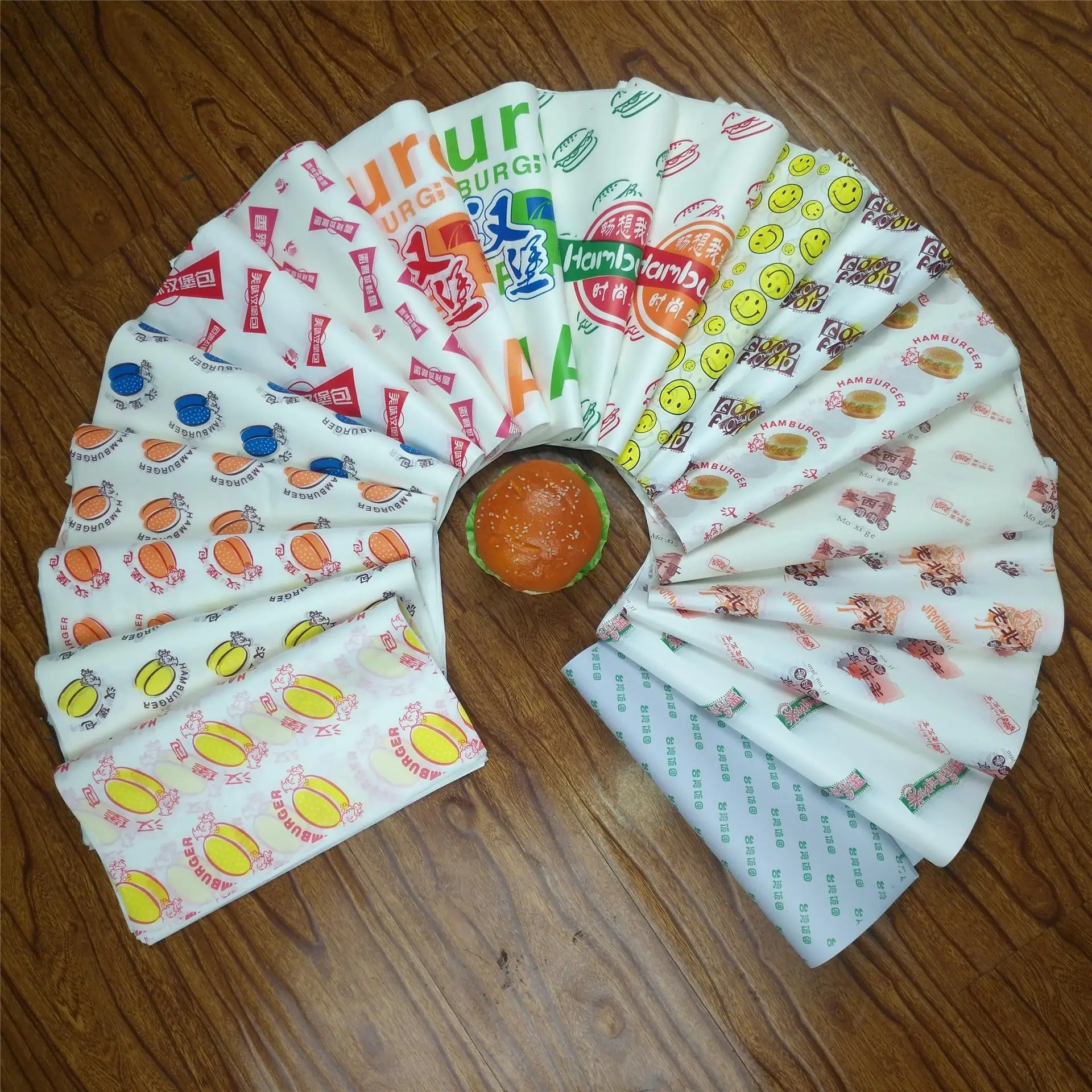 Factory price Pe Coated Custom Design Size Packaging Food Wrapping Paper Grease Resistant Deli Wrap Paper Food Safe Wrap Paper