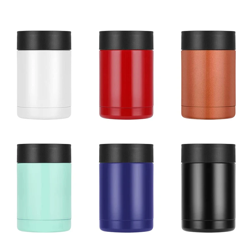 Yeway 12 oz Double Wall Can Cooler Blank Sublimation Can Cooler Insulated Vacuum Metal Stainless Steel Beer Silm Can Cooler