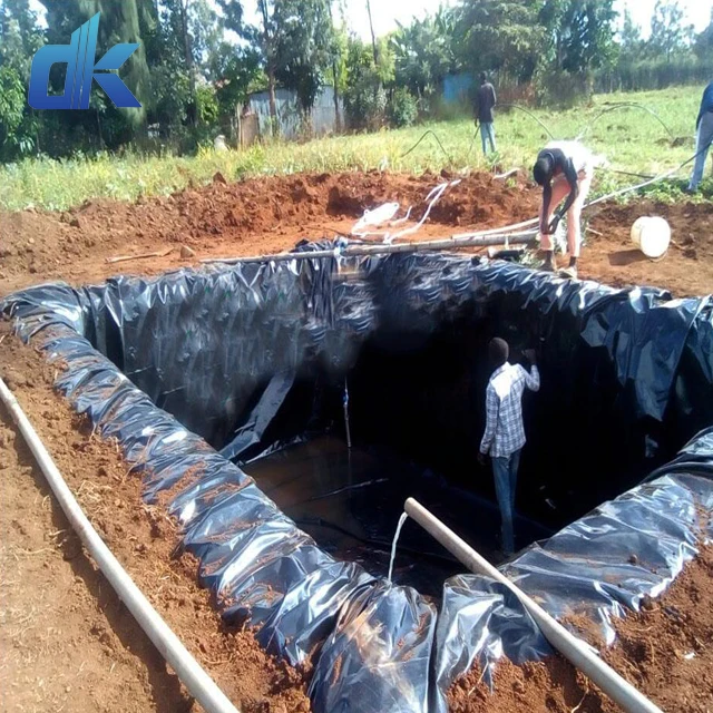 Dingkun наилучшее качество 0,75 мм hdpe Гладкая текстурированная геомембрана для подкладки для рыбного пруда