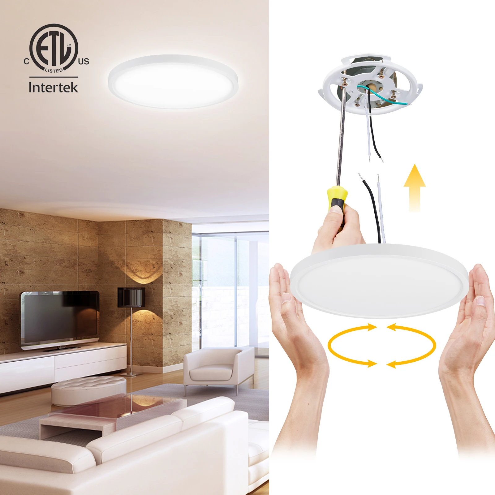 Indoor Home Light Dimmable Flush Mount Panel IP44 Waterproof LED Ceiling light