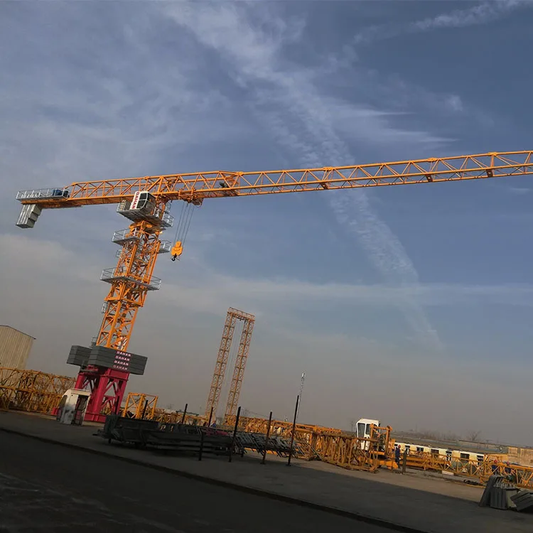 56m Height 6t Flat Top Tower Crane Jib Flat Top 6t Factory Tower Crane 6 Ton Lifting Machine Crane