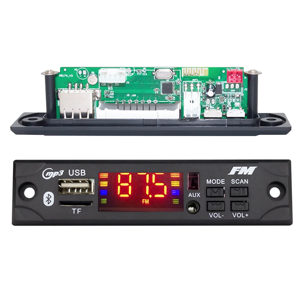 Wireless Blue tooth Color Screen MP3 WAV WMA Decoder Board 12V Car Audio USB TF FM Radio Module MP3 Player with Remote Control