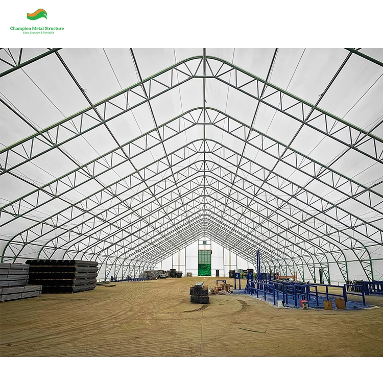 25x60m Large Storage Tent for Harsh Weather Withstands 170km/h Wind Snow Load Capacity 1.0kN/m²