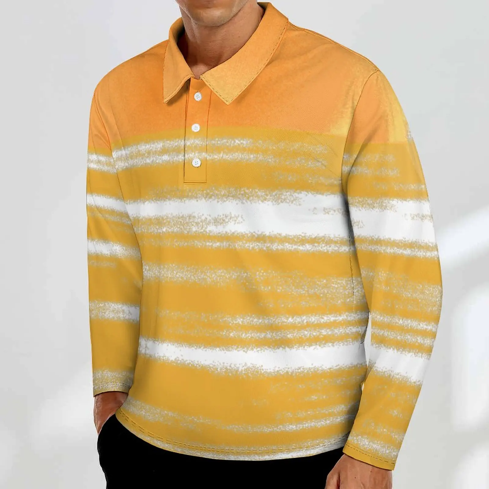 Men long sleeve polo t-shirt blank polo custom pattern you want high quality embroidery polo
