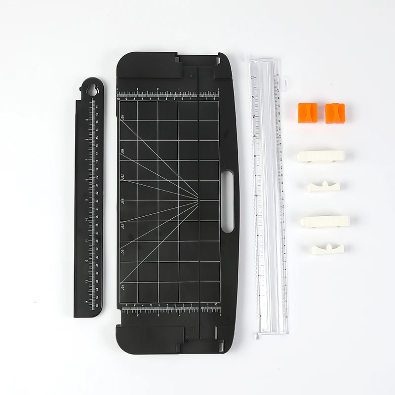desktop manual plastic A4 size paper cutter trimmer with pull out ruler