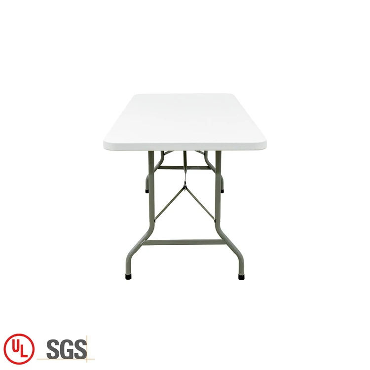Wholesale china plastic folding table white outdoor garden portable 6ft folding rectangular table