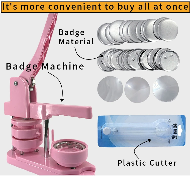 Plastic Round Pin Badge Making Machine Kit  School Badge Making for Making Round Badge