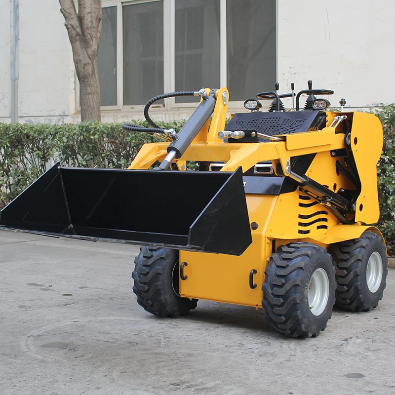Mini loader skid steer loaders with tracked snow blower lawn mower breaker hammer earth-moving machinery mini skid steer loader
