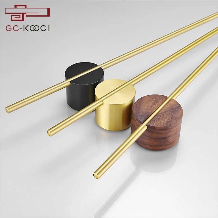 Creative bathroom aluminum single rod towel rack bathroom brushed gold towel bar