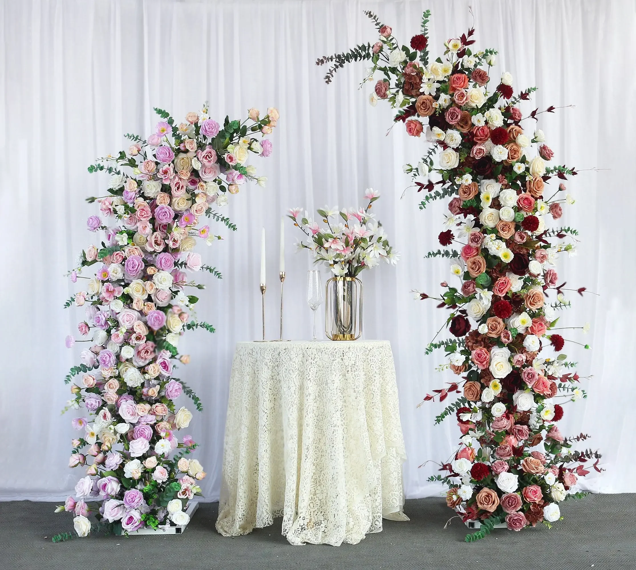New Party Backdrop Design Wedding Arch Horn wedding props arch iron cow horn door Backdrop Arch Stand Supplier