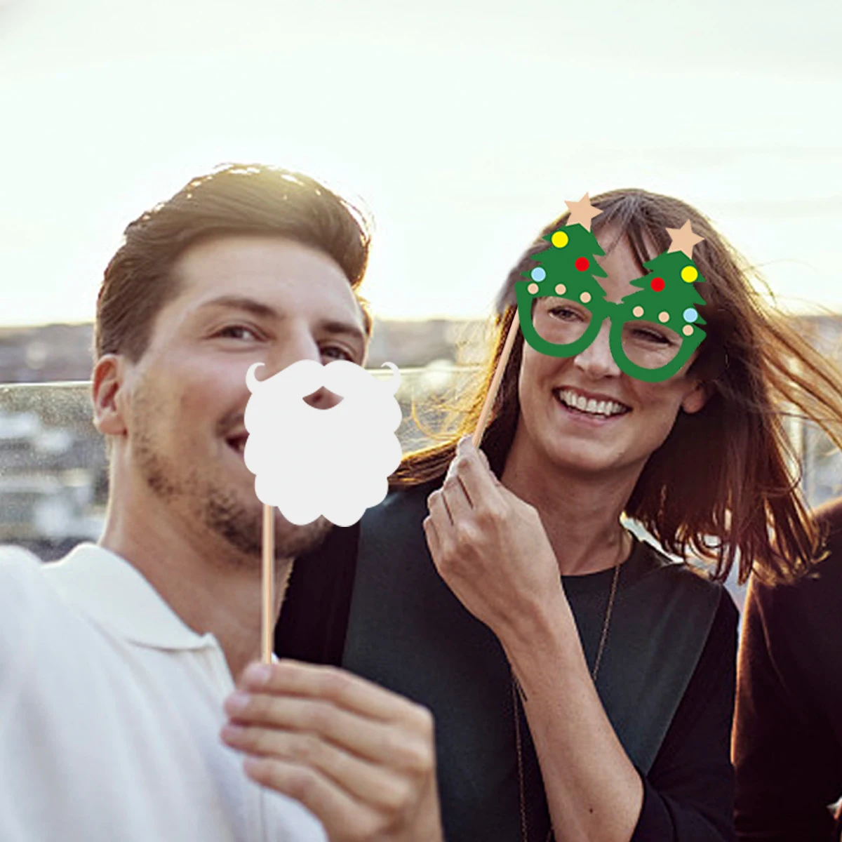 Amazon hot sale Christmas Ornament baby photo props geometric photo props with Santa Claus  Magic Hat christmas decoration