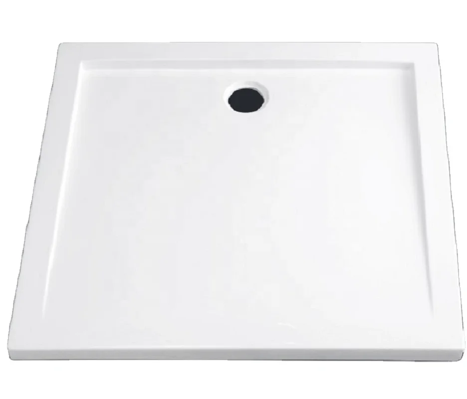 Italy Hot Selling High Quality Rectangle White Artificial Stone Shower Tray