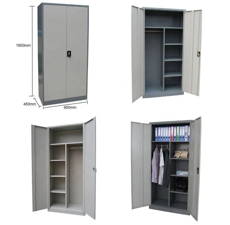 Cheap Knock Down Metal Work Place Iron Storage Wardrobe Cabinet