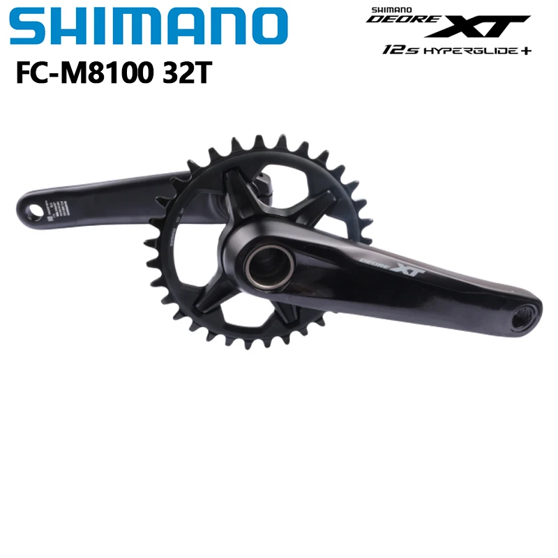 SHIMANO XT M8100 M8120 12s MTB Crankset Mountain Bike 170mm 175mm 32T 34T 36T Chainring MT801 Bottom Bracket Original Shimano