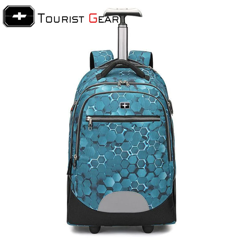 New Arrival multifunctional fashion trolley backpack Rolling Backpack Travel Luggage Bag