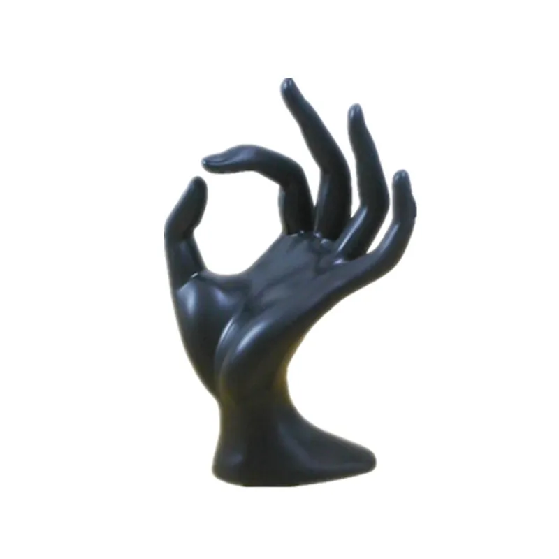 Черный сувенирная статуэтка ручной формы для демонстрации ювелирных изделий браслет кольцо ожерелье стенд (1600052387957)