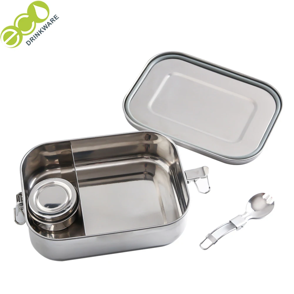 GF005  plastic free metal 304 stainless steel tiffin mens bento kimchi container inox personalized stainless steel lunch box
