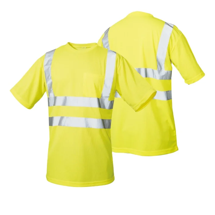 Hot Sale 100% Polyester  birdeye /single jersey   hi vis  Polo Shirt safety Reflective Polo T Shirt