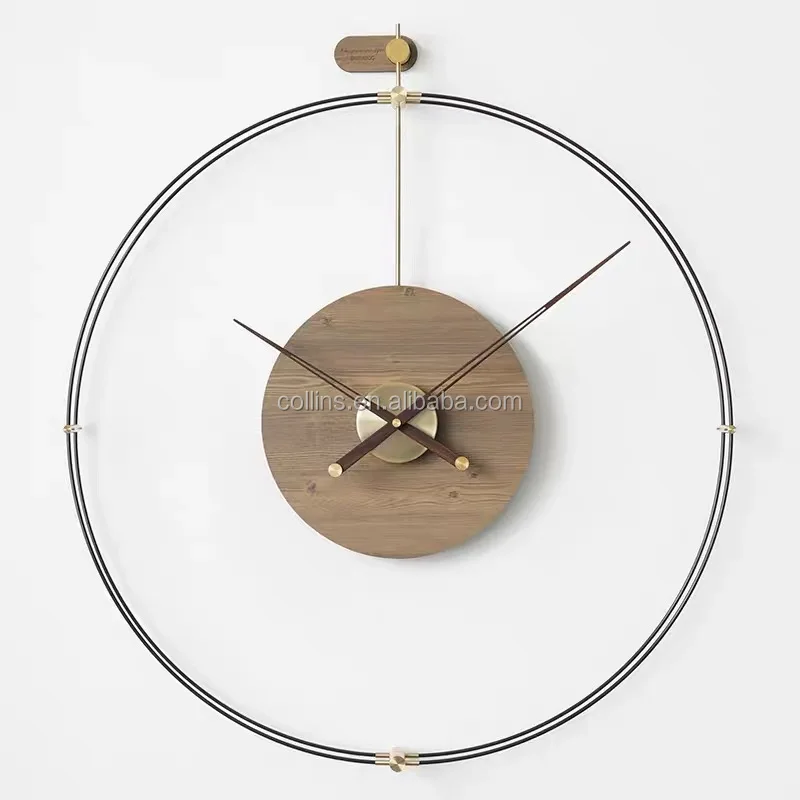 Custom Collins 2021 Wholesale Wooden Wall Clock New Design Luxury Wood Wall Clock