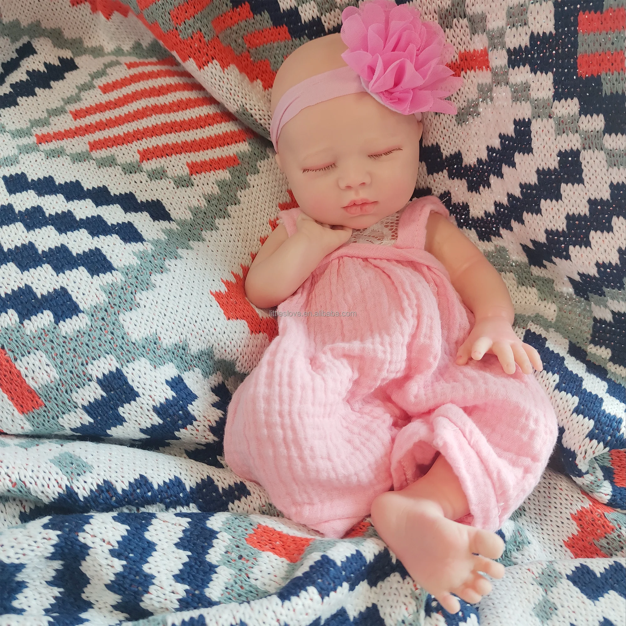 Wholesale 13inch Full Solid Silicone  Reborn Dolls Realistic Alive Reborn Baby Silicone Reborn Doll Realistic